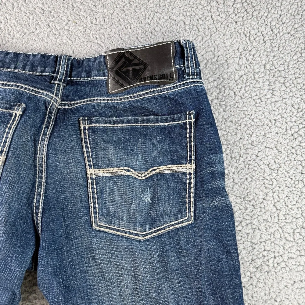 Rock & Roll Cowboy Jeans Mens 30x34 Blue Pistol Straight Regular Leg M1P8555